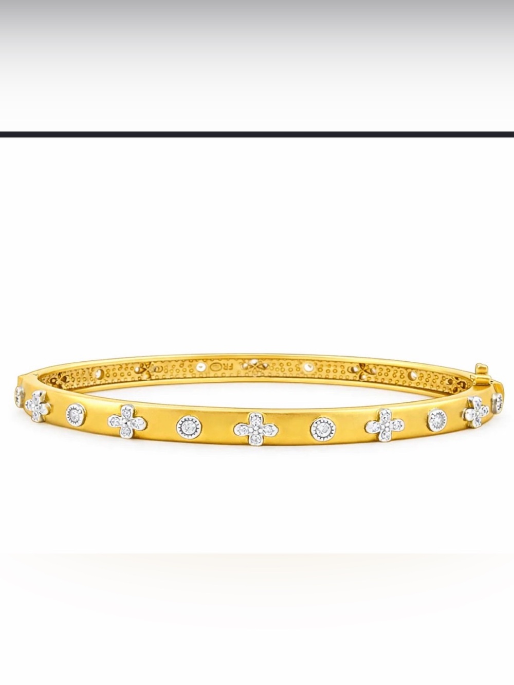 Freida ROTHMAN Clover Hinged Bangle Bracelet Read notes